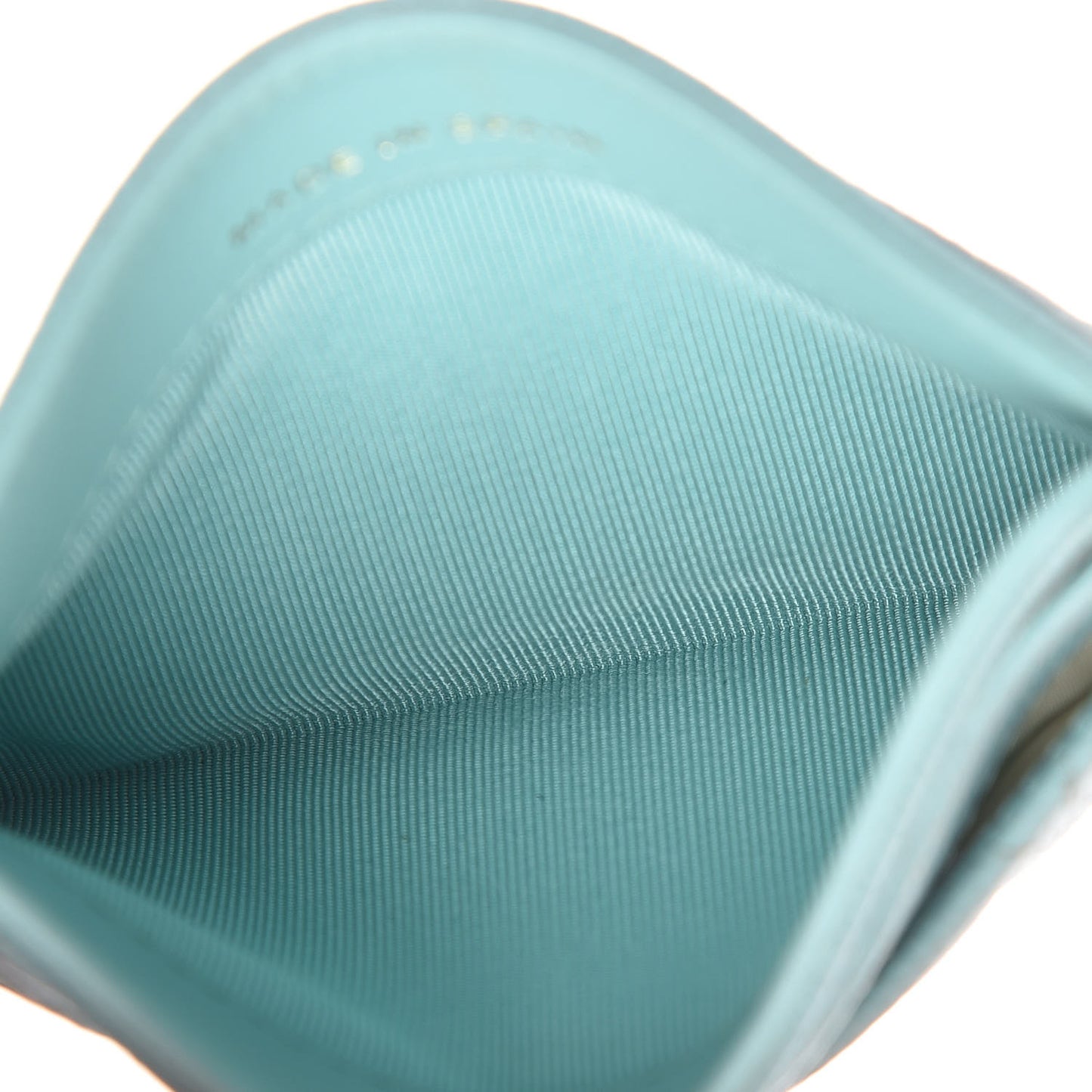 Caviar Quilted Card Holder Light Blue