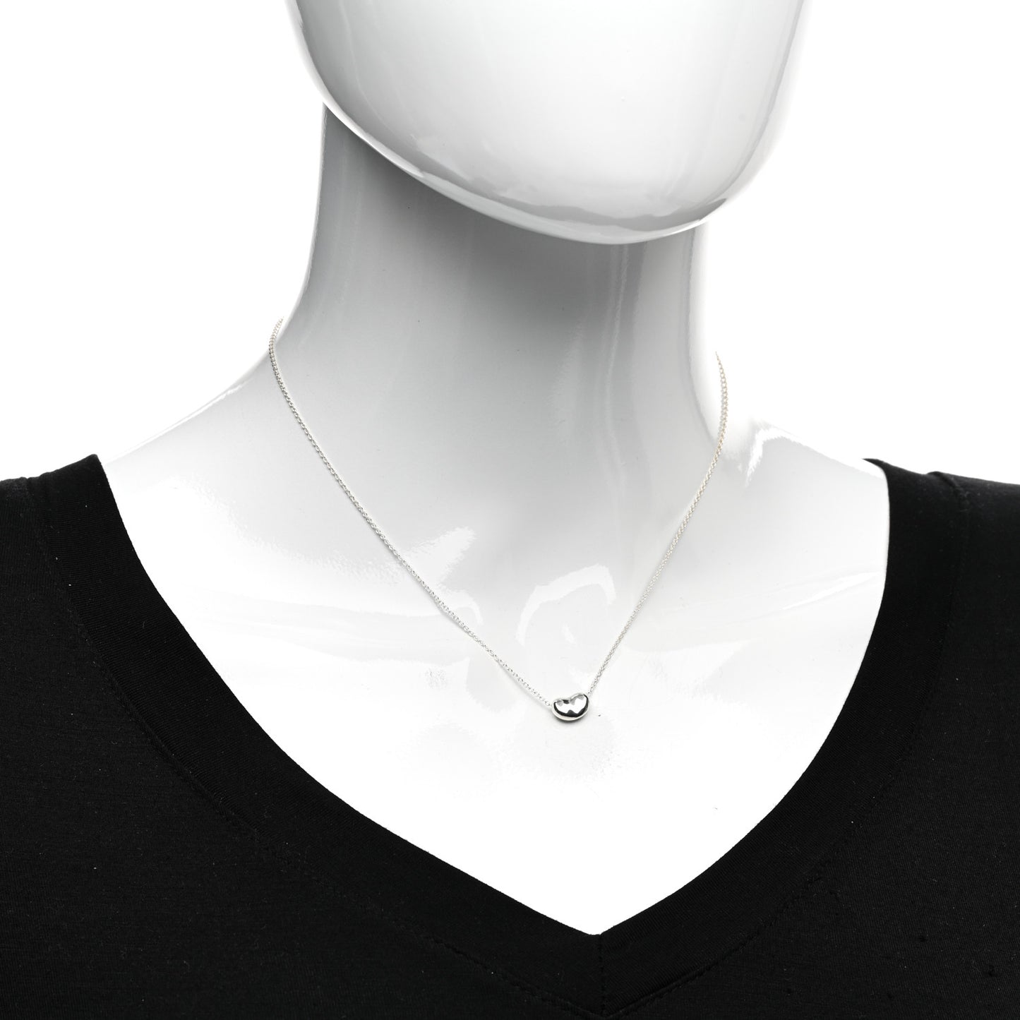 Sterling Silver 9mm Elsa Peretti Bean Pendant Necklace