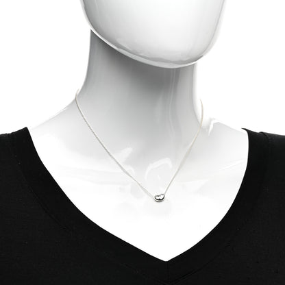 Tiffany Sterling Silver 9mm Elsa Peretti Bean Pendant Necklace 2 of 4