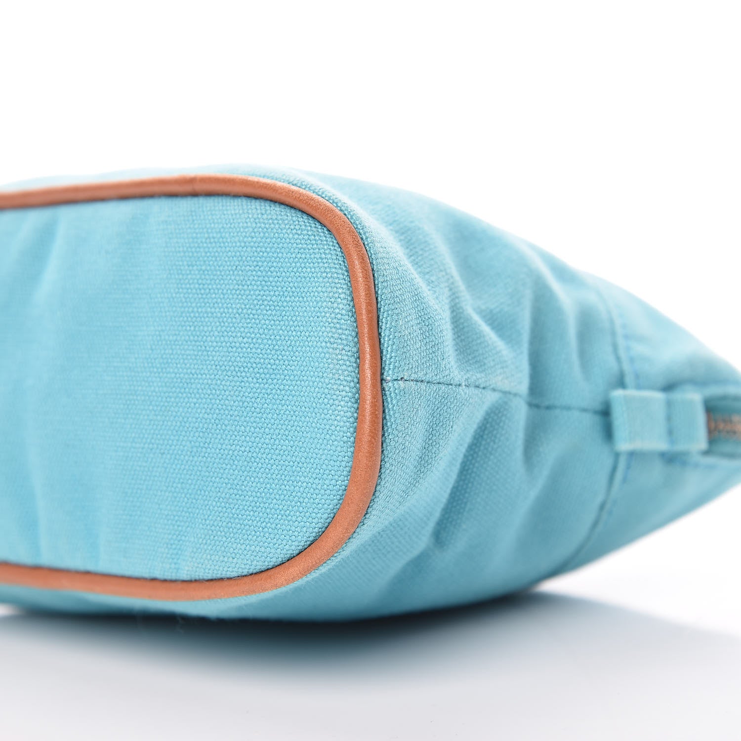 Hermes Cotton Canvas Mini Bolide Travel Cosmetic Pouch Bleu Horizon 9 of 14