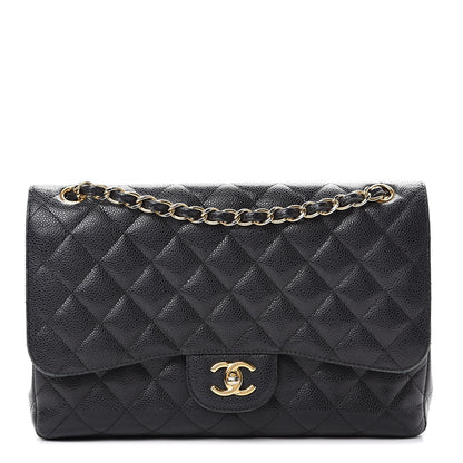 Chanel Caviar Quilted Jumbo Double Flap Black 1 of 17