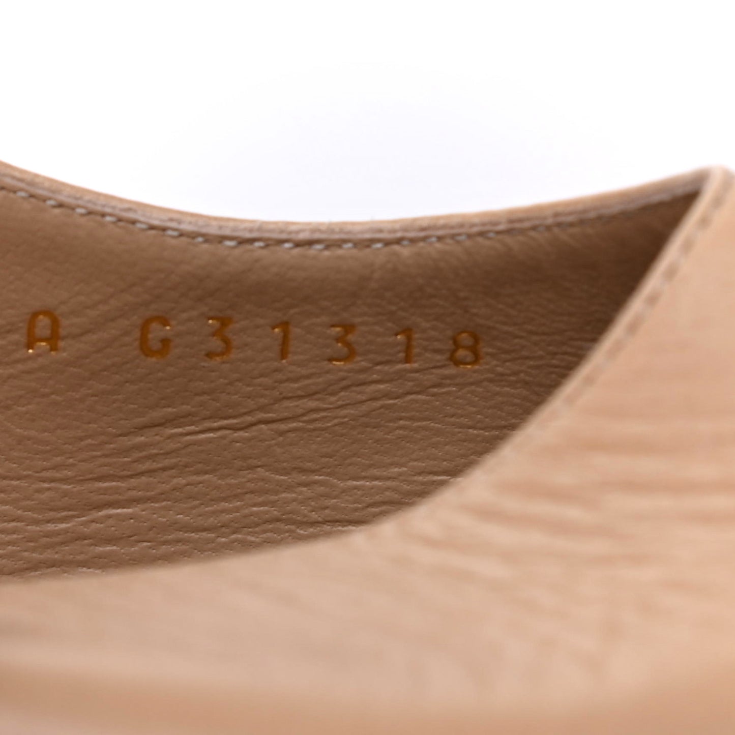 Goatskin Grosgrain Cap Toe CC Slingback Pumps 39.5 Beige Black