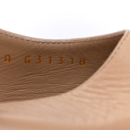 Chanel Goatskin Grosgrain Cap Toe CC Slingback Pumps 39.5 Beige Black 8 of 14