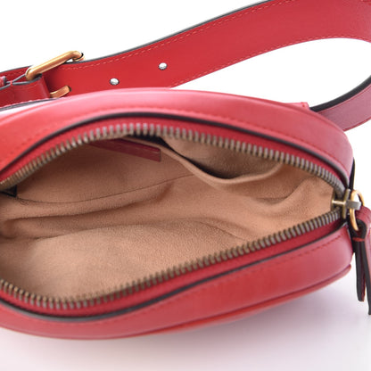Gucci Calfskin Matelasse GG Marmont Belt Bag 75 30 Hibiscus Red 7 of 7