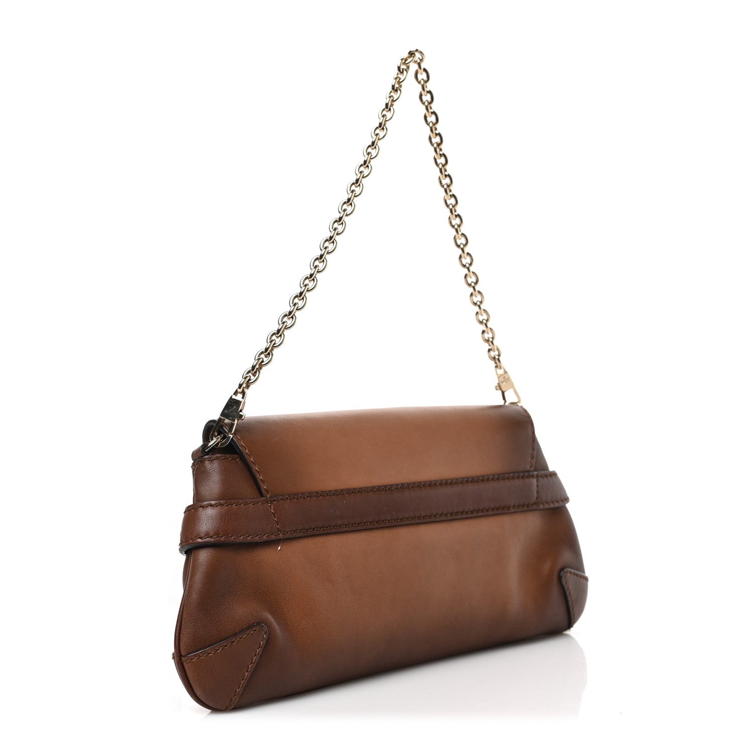 Gucci Leather Horsebit 1921 Clutch Bag Brown 2 of 9