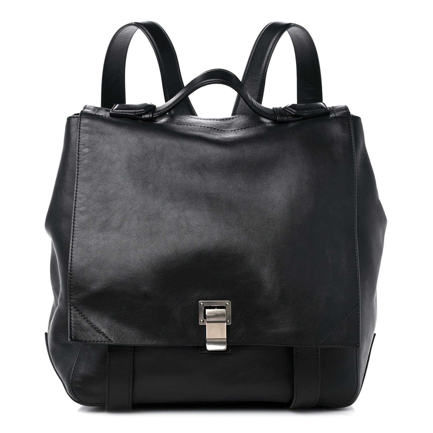 Proenza Schouler Calfskin Large PS Courier Backpack Black 1 of 18