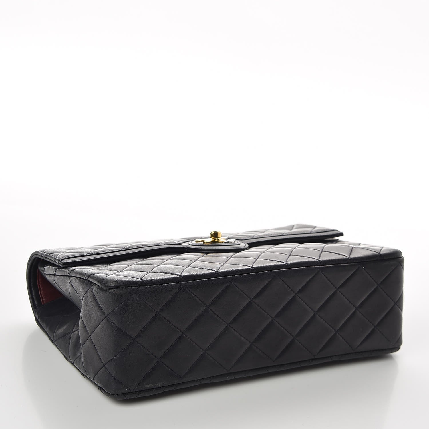 Chanel Lambskin Quilted Medium Single Flap Navy Blue 3 of 9