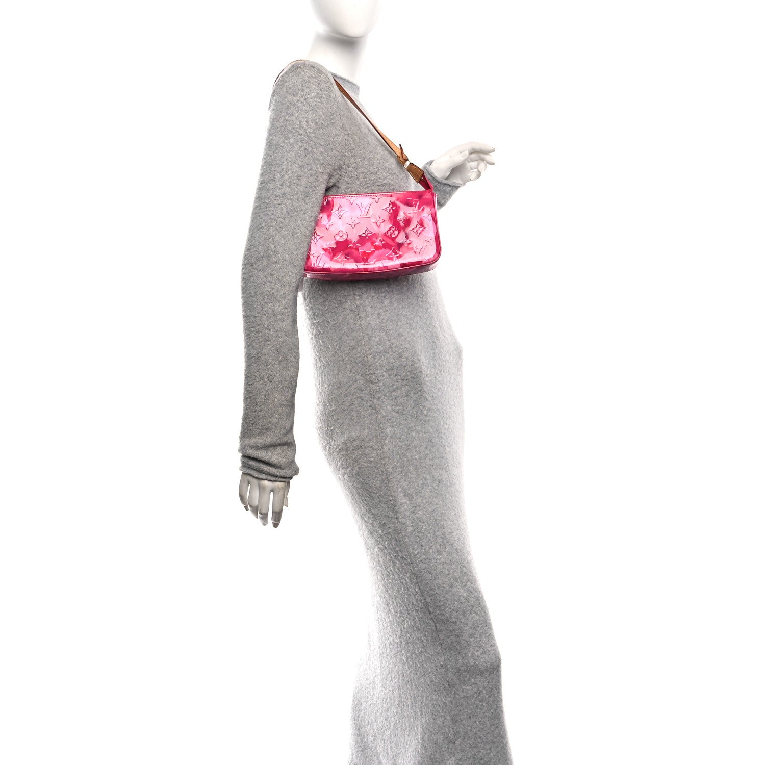 Louis Vuitton Vernis Ikat Pochette Accessories NM Rose Indien 2 of 10