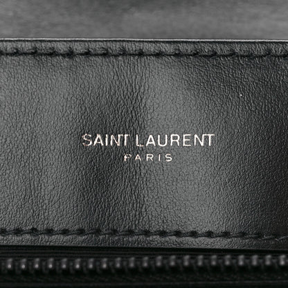 Saint Laurent Calfskin Y Quilted Monogram Monochrome Medium Loulou Chain Satchel Black 6 of 12