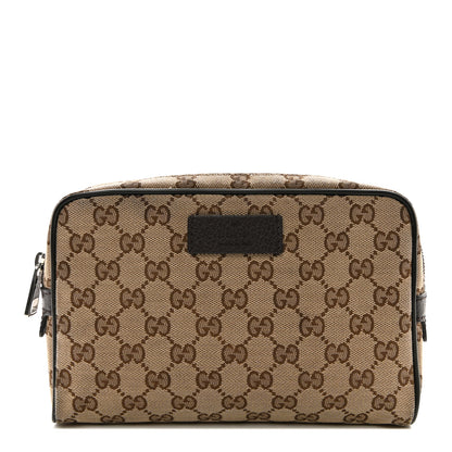 Gucci Monogram Dollar Calfskin Belt Bag Beige Ebony Testa di Moro Marrone Scuro 1 of 15