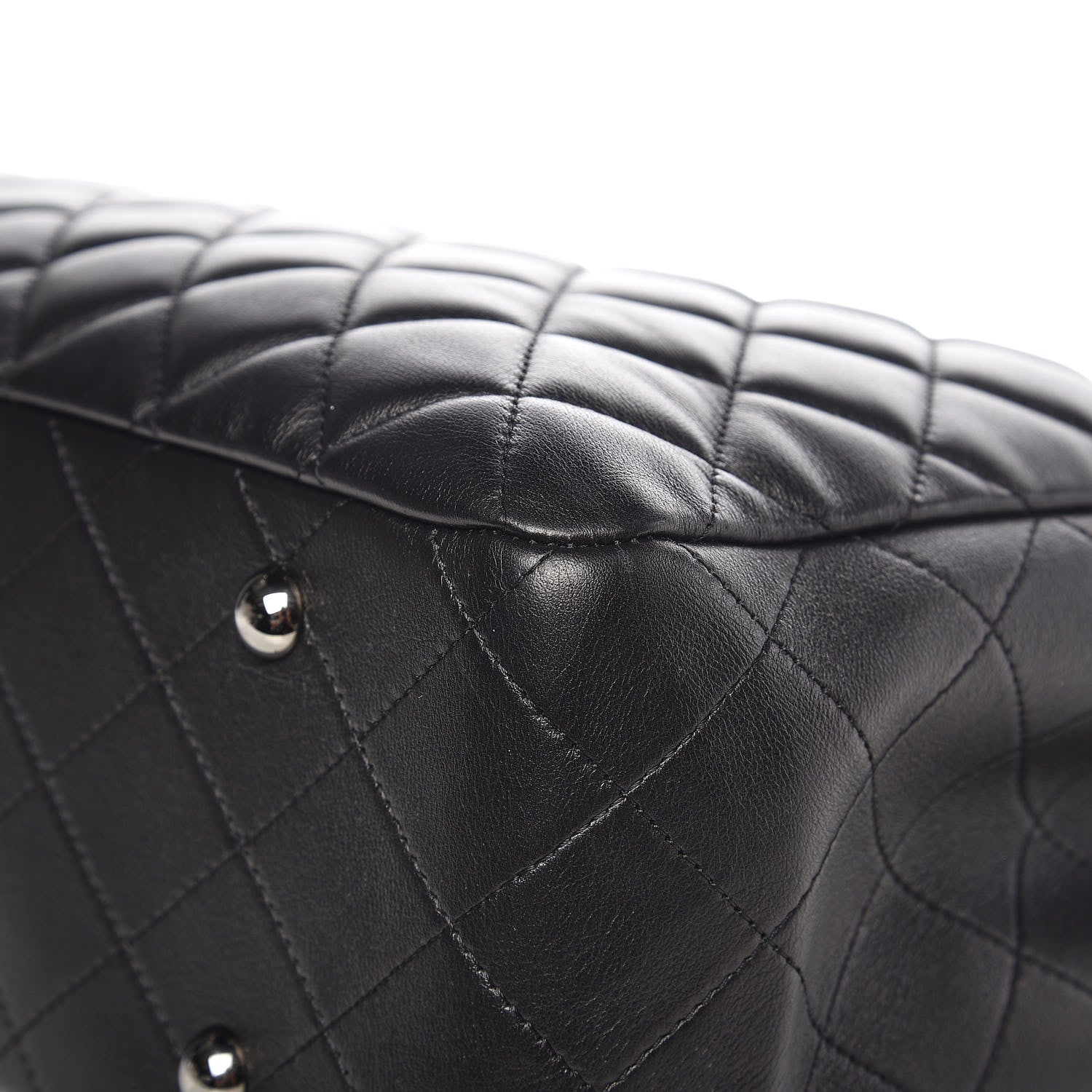 Chanel Calfskin Quilted Large CC Shopping Tote Black 10 of 12