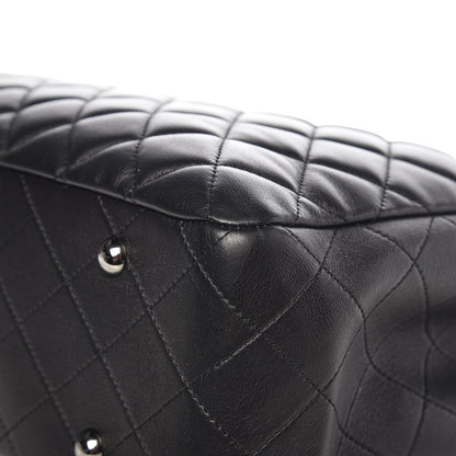 Chanel Calfskin Quilted Large CC Shopping Tote Black 10 of 12