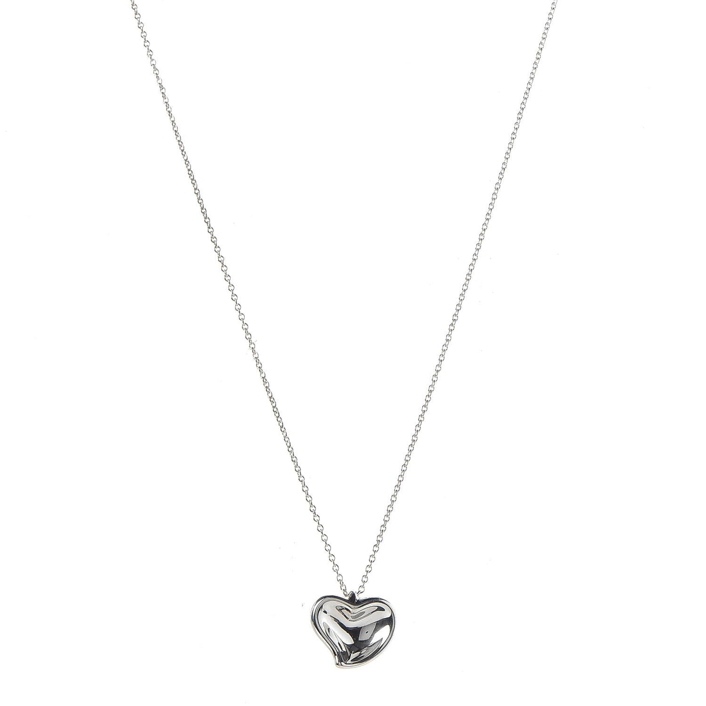 Sterling Silver Elsa Peretti Full Heart Pendant Necklace