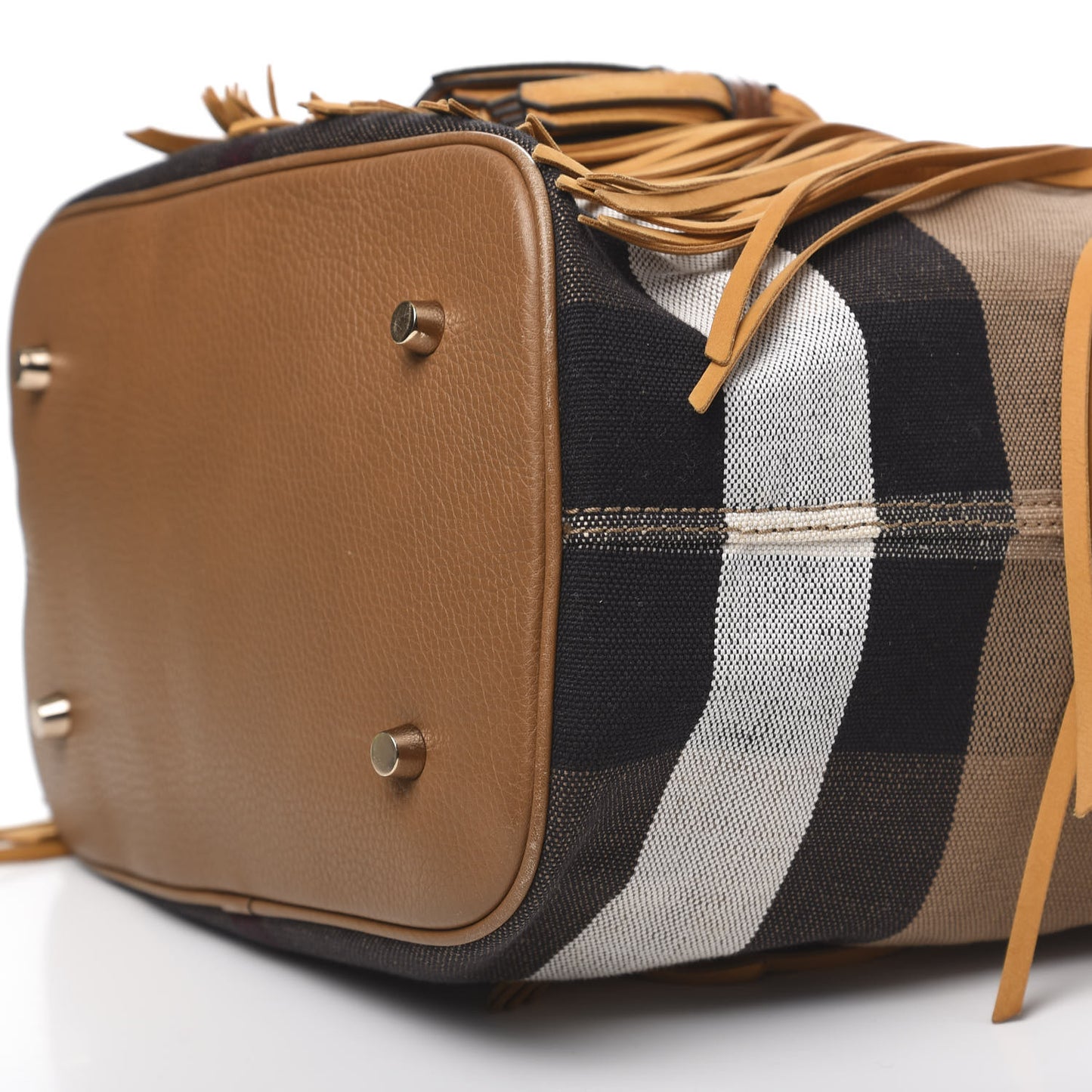 Suede Fringe Large Belgrove Bucket Bag Tan