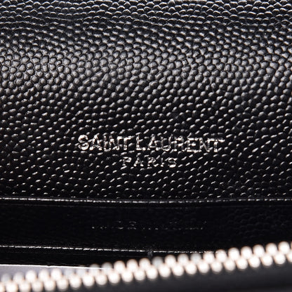 Saint Laurent Grain De Poudre Classic Monogram Kate Tassel Chain Wallet Black 6 of 12