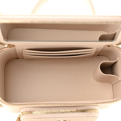Chanel Caviar Quilted Top Handle Pocket Vanity Case Beige 6 of 12