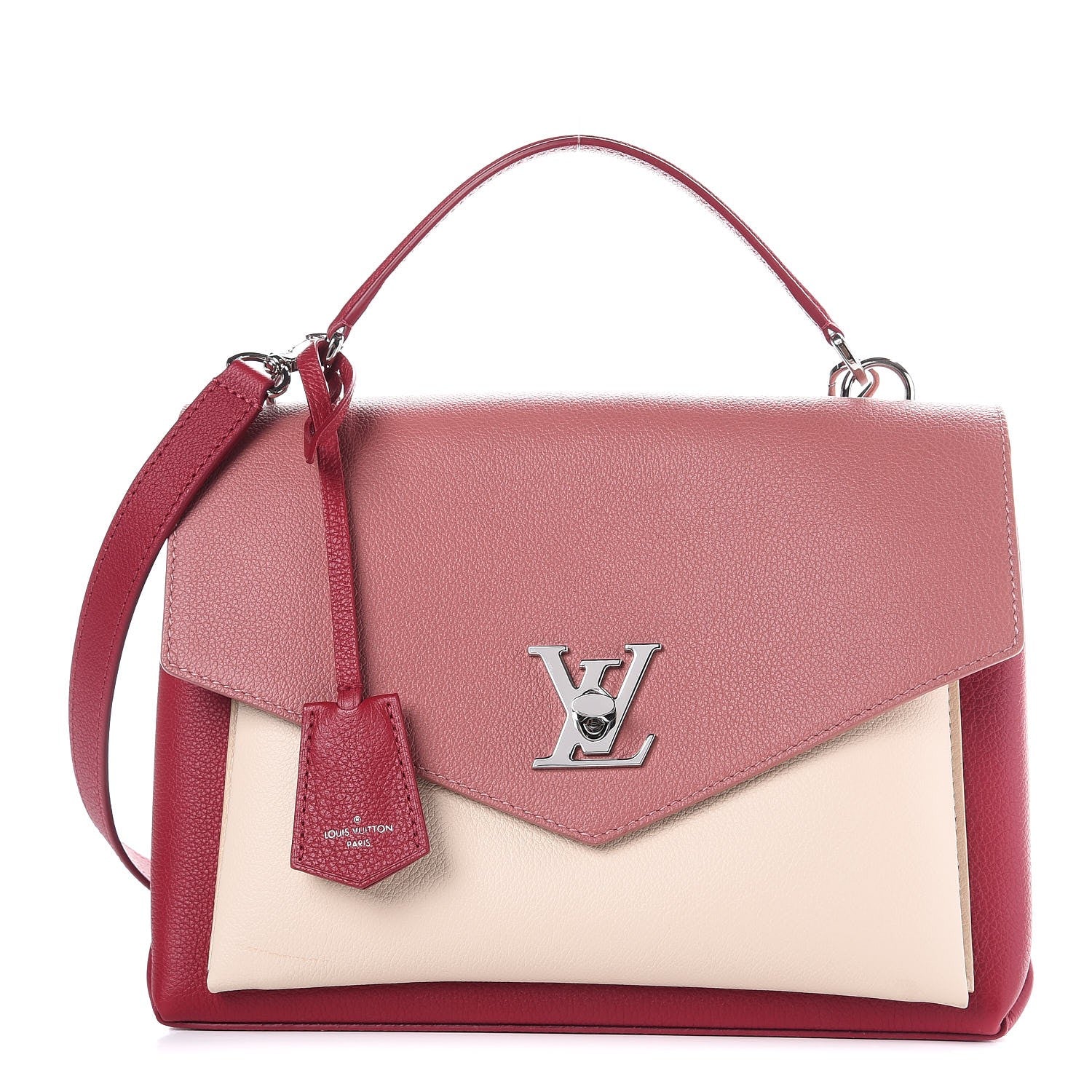 Louis Vuitton Soft Calfskin My Lockme Top Handle Rose Boudoir Lie de Vin Creme 1 of 7