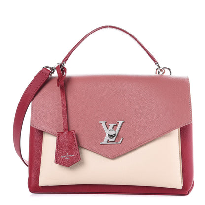 Louis Vuitton Soft Calfskin My Lockme Top Handle Rose Boudoir Lie de Vin Creme 1 of 7