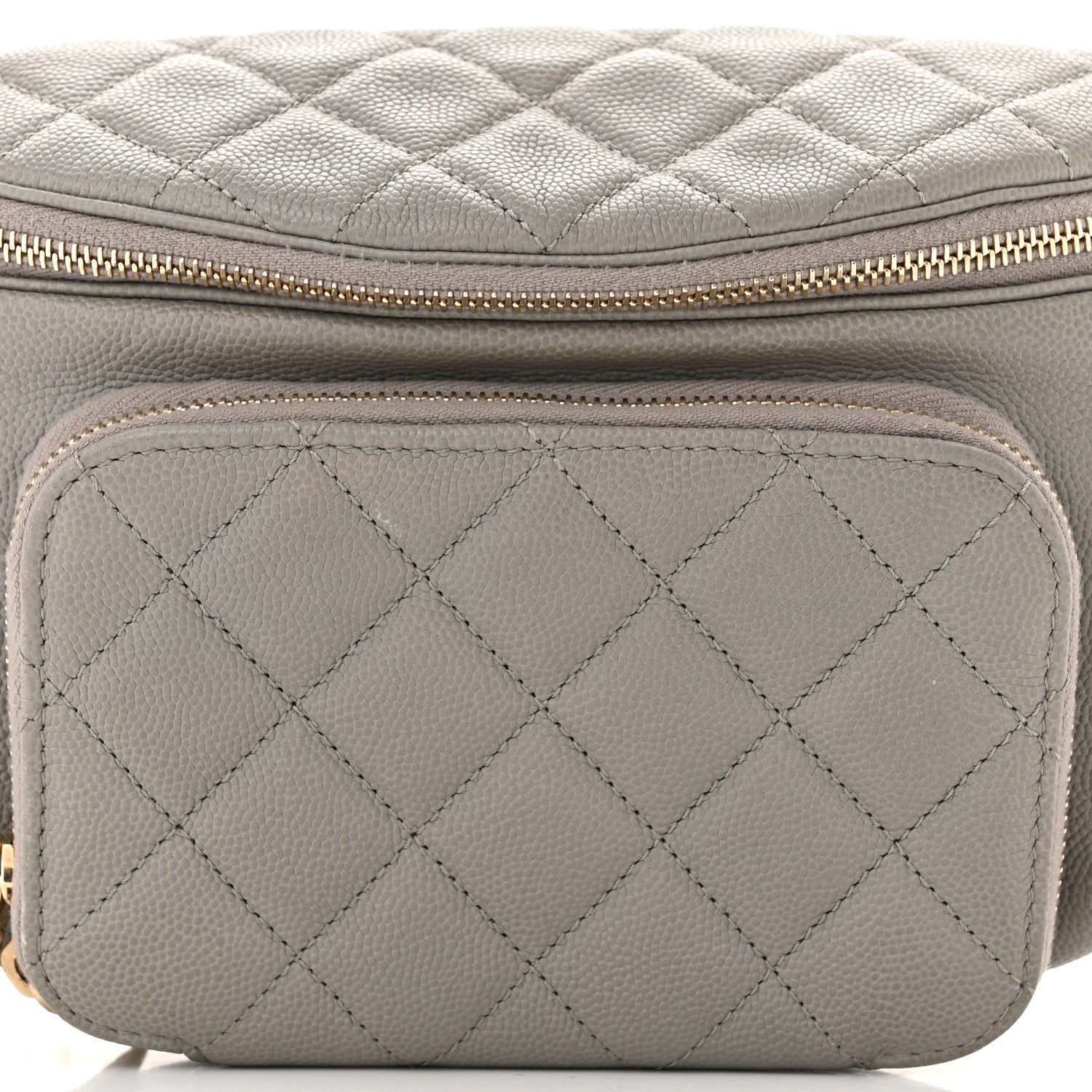Chanel Caviar Quilted Business Affinity Waist Bag Grey 8 of 10