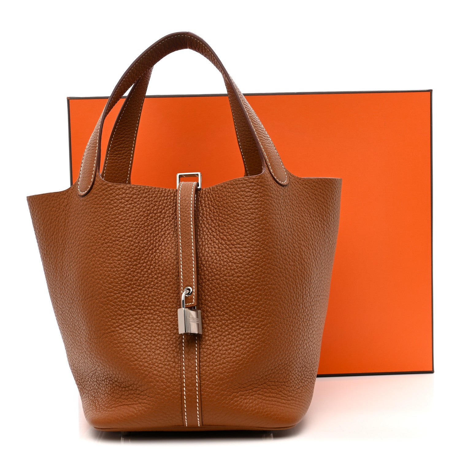 Hermes Taurillon Clemence Picotin Lock 22 MM Gold 11 of 11
