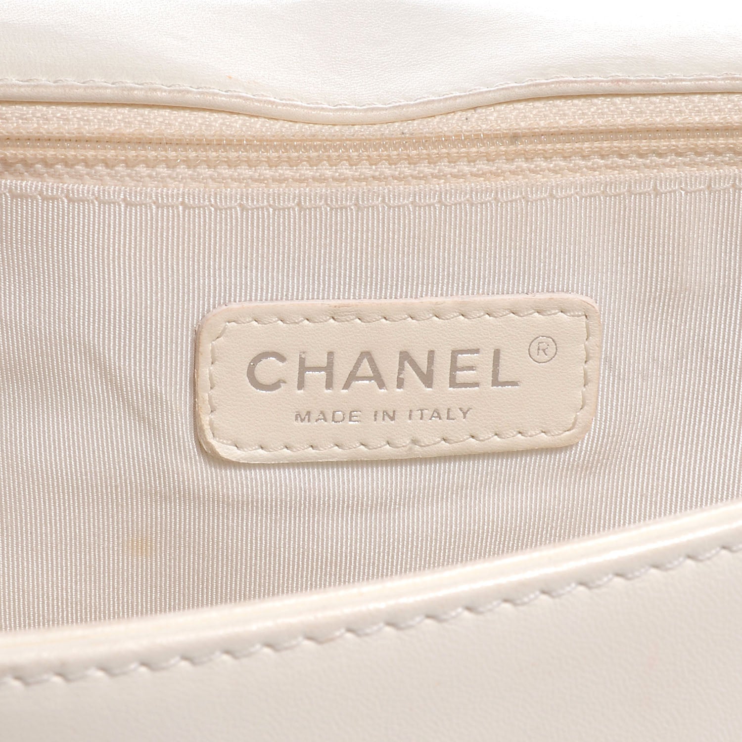 Chanel Lambskin Quilted Large Boy Flap Black White 6 of 10