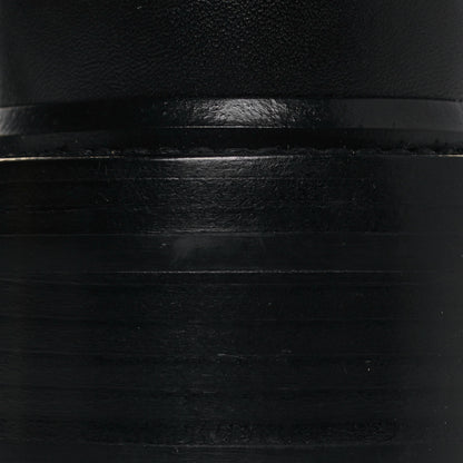 Chanel Shiny Lambskin Quilted Lace Up Combat Boots 37.5 Black 13 of 14