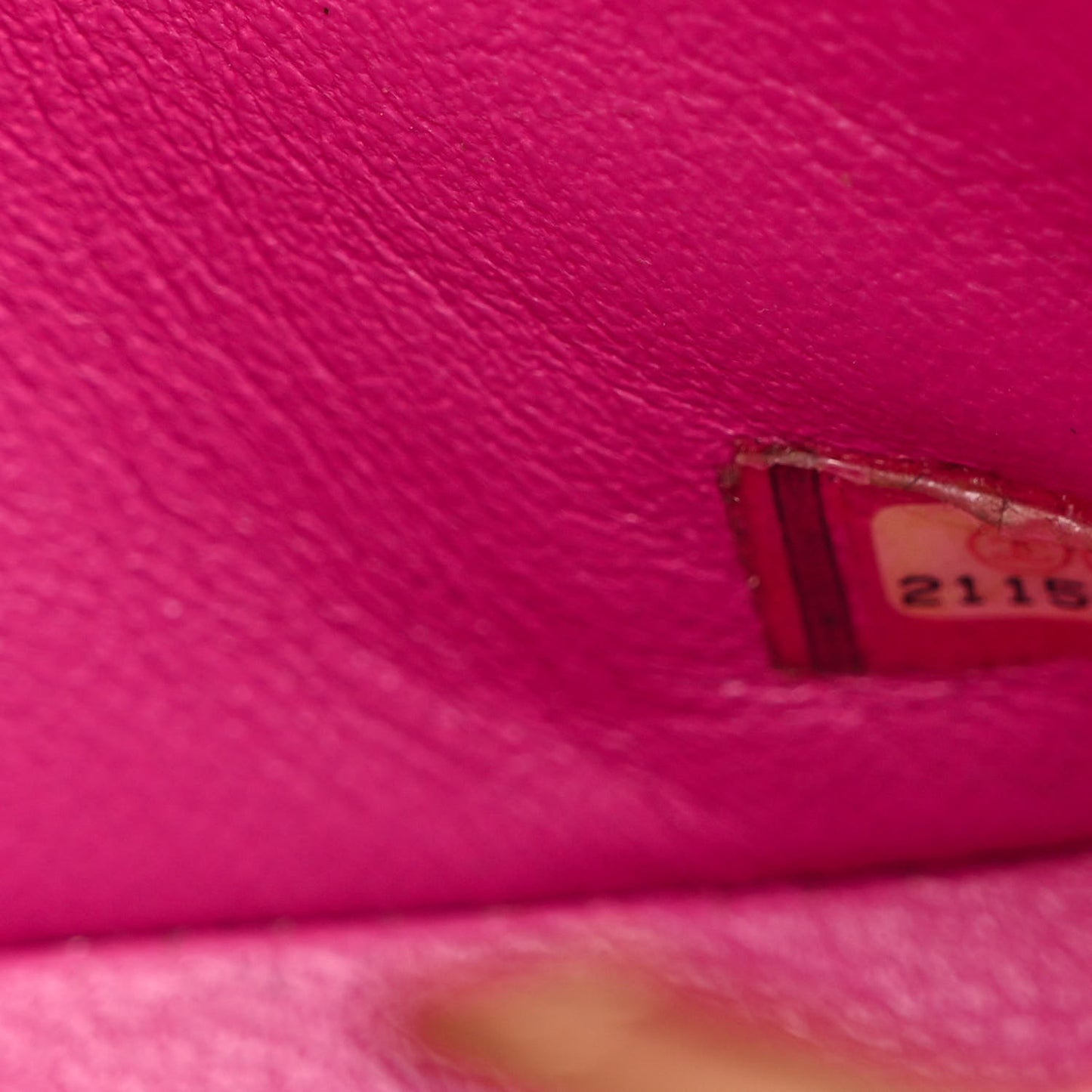 Lambskin Chevron Quilted Mini Square Flap Fuchsia