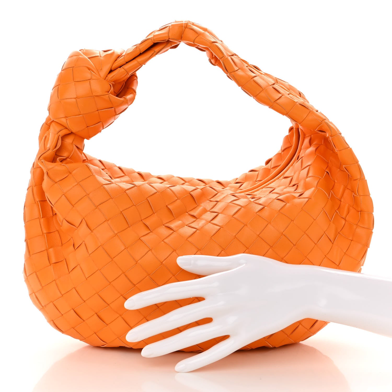 Bottega Veneta Nappa Intrecciato Teen Jodie Hobo Orange 2 of 9