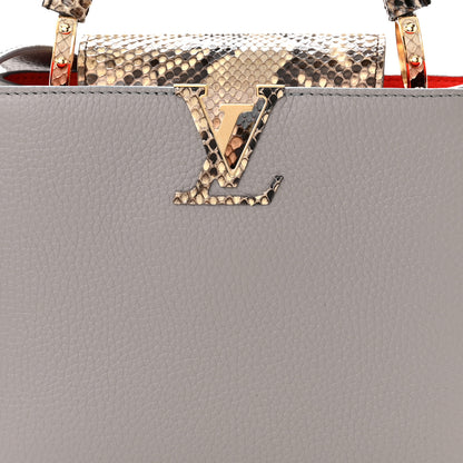 Louis Vuitton Taurillon Snakeskin Capucines BB Steeple Grey 7 of 10