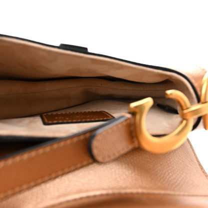 Christian Dior Metallic Grained Calfskin Mini Saddle Bag Gold 5 of 9