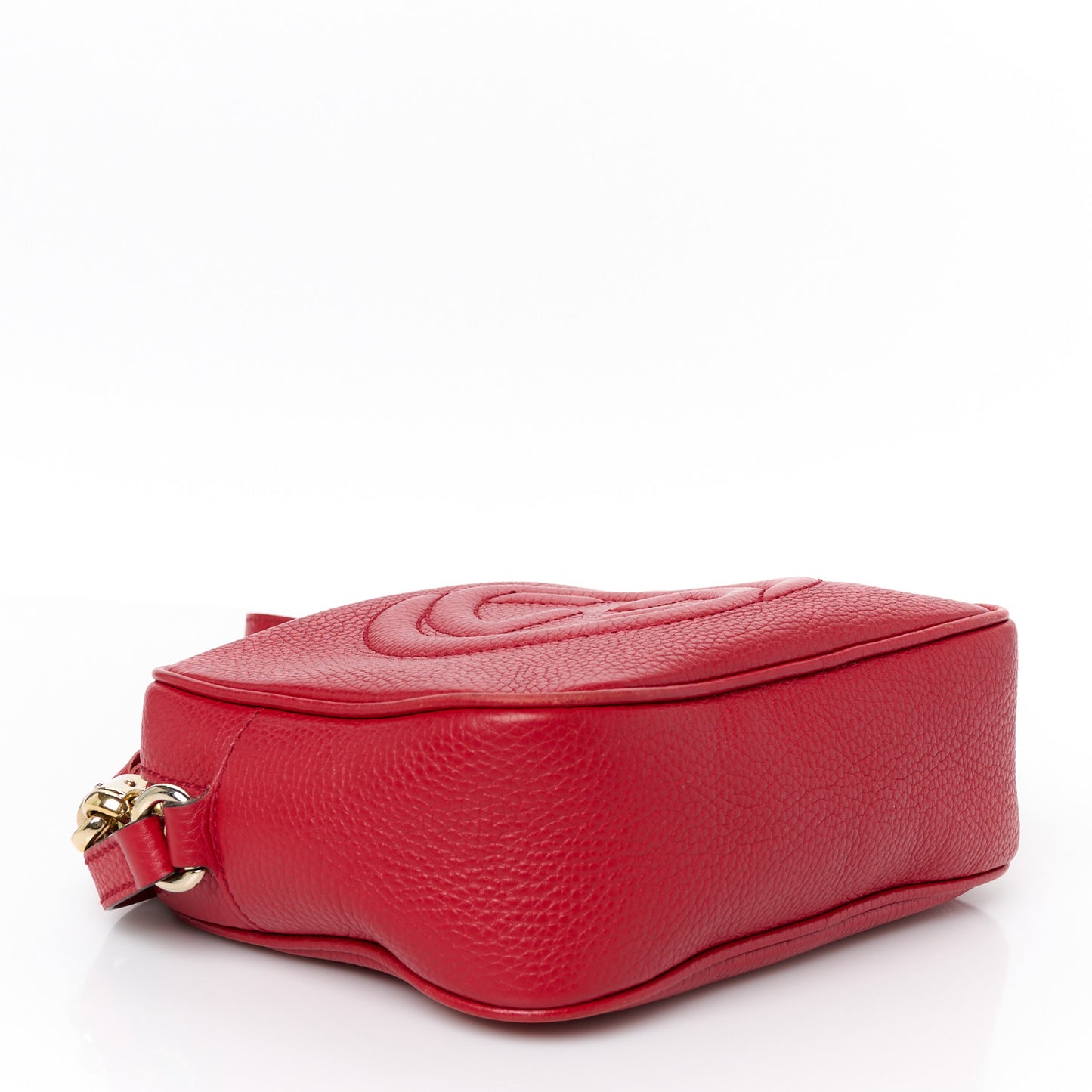 Pebbled Calfskin Small Soho Disco Bag Tabasco Red