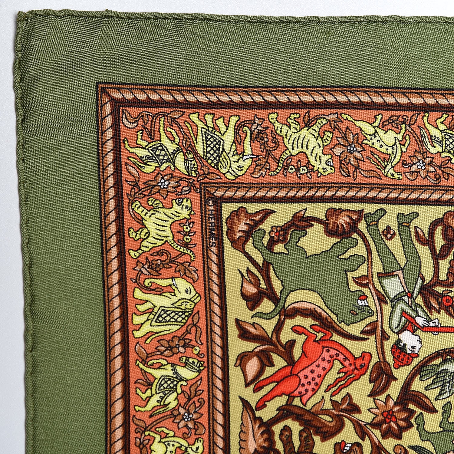 Hermes Silk Chasse En Inde Scarf 90 5 of 6