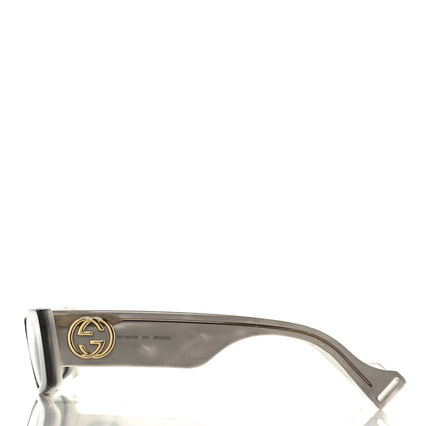 Acetate Rectangular GG0516S Sunglasses Grey Gold
