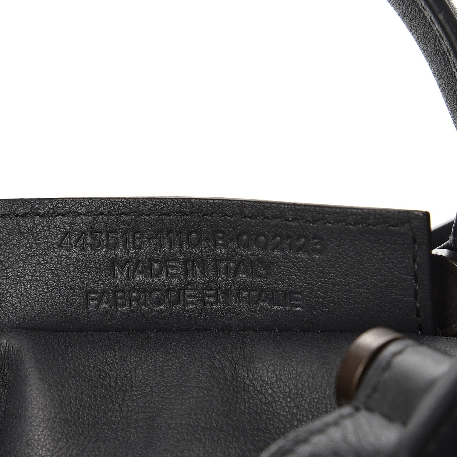 Balenciaga Veau Soyeux Perforated Blackout Hardware Mini City Gris Fossile 7 of 7