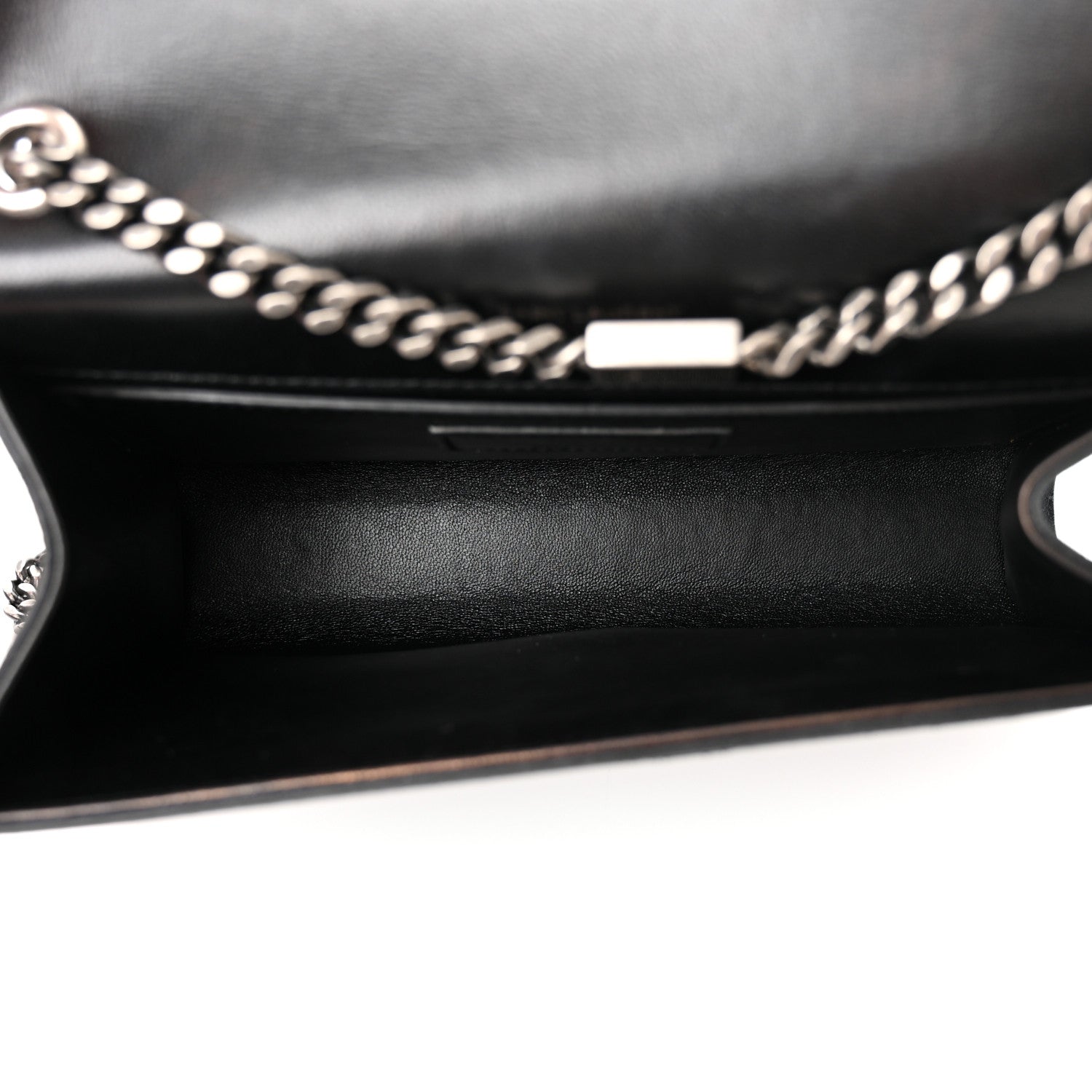 Saint Laurent Suede Small Monogram Stone Studded Kate Satchel Black Turquoise Coral 5 of 17