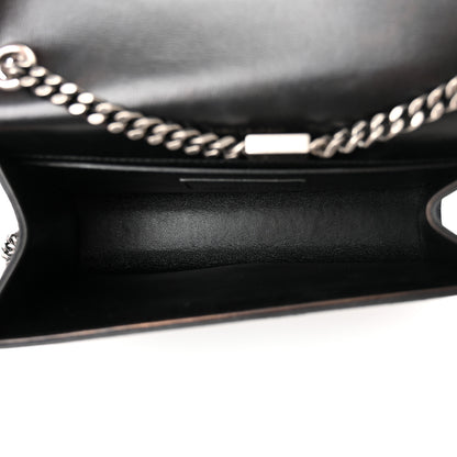 Saint Laurent Suede Small Monogram Stone Studded Kate Satchel Black Turquoise Coral 5 of 17