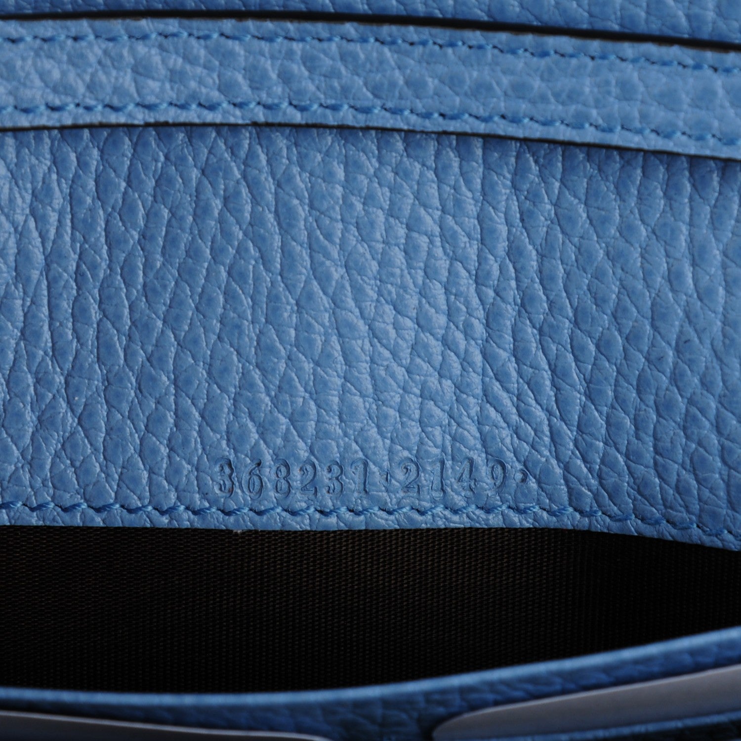 Gucci Dollar Calfskin Mini Swing Wallet Bag Mineral Blue 7 of 8