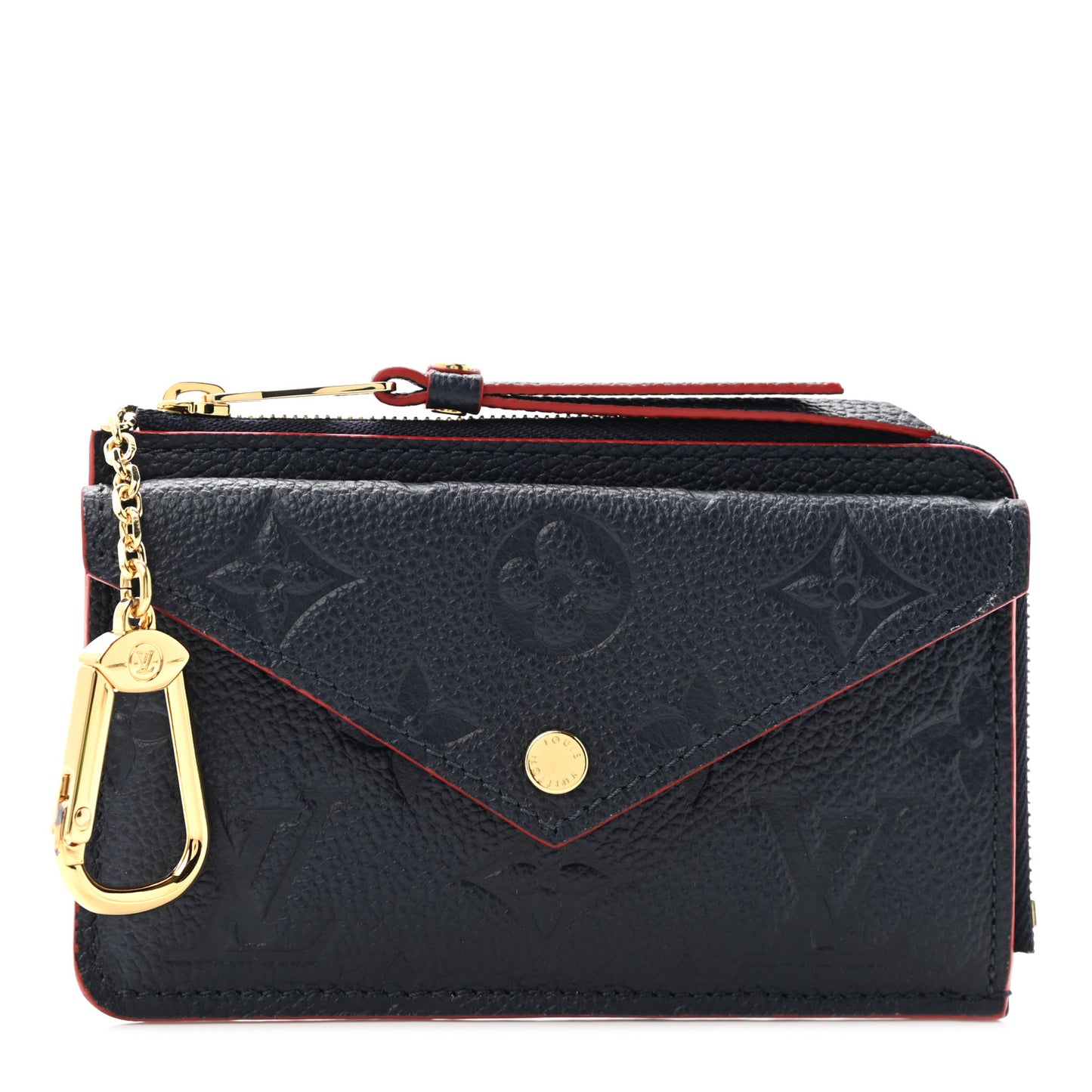 Empreinte Recto Verso Card Holder Marine Rouge