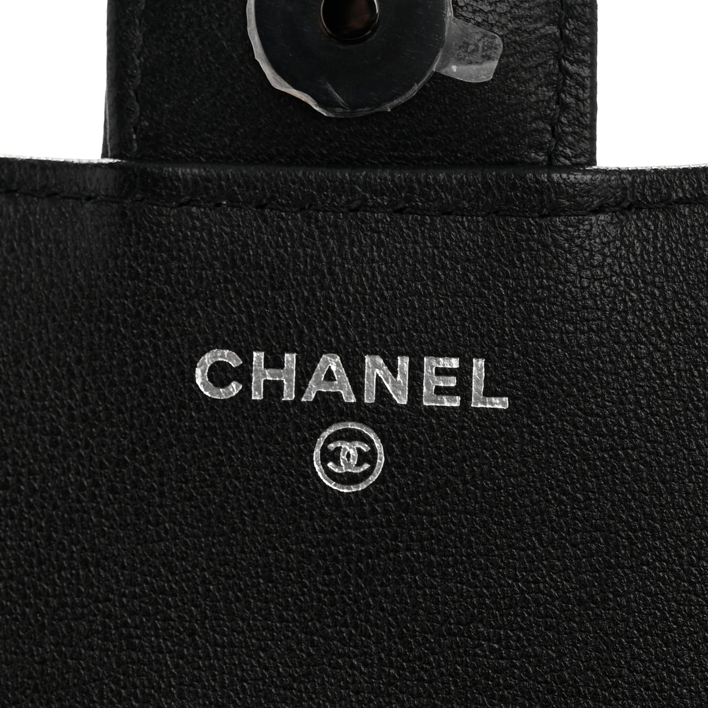 Lambskin Quilted Flap Phone Holder With Chain So Black