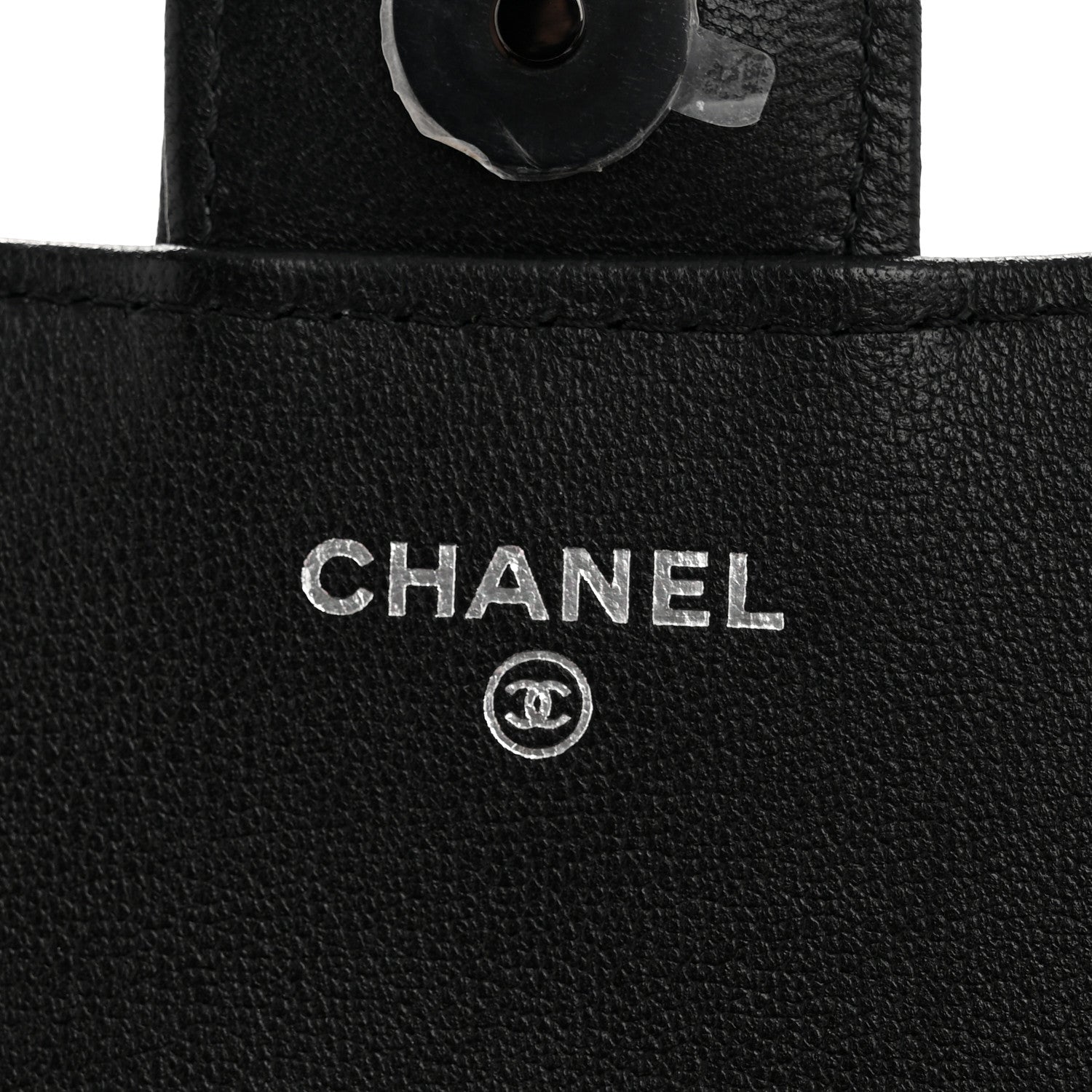 Chanel Lambskin Quilted Flap Phone Holder With Chain So Black 14 of 37