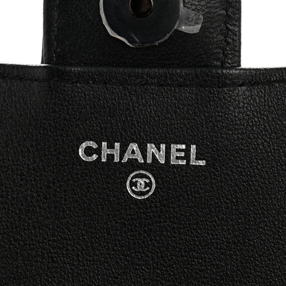 Chanel Lambskin Quilted Flap Phone Holder With Chain So Black 14 of 37
