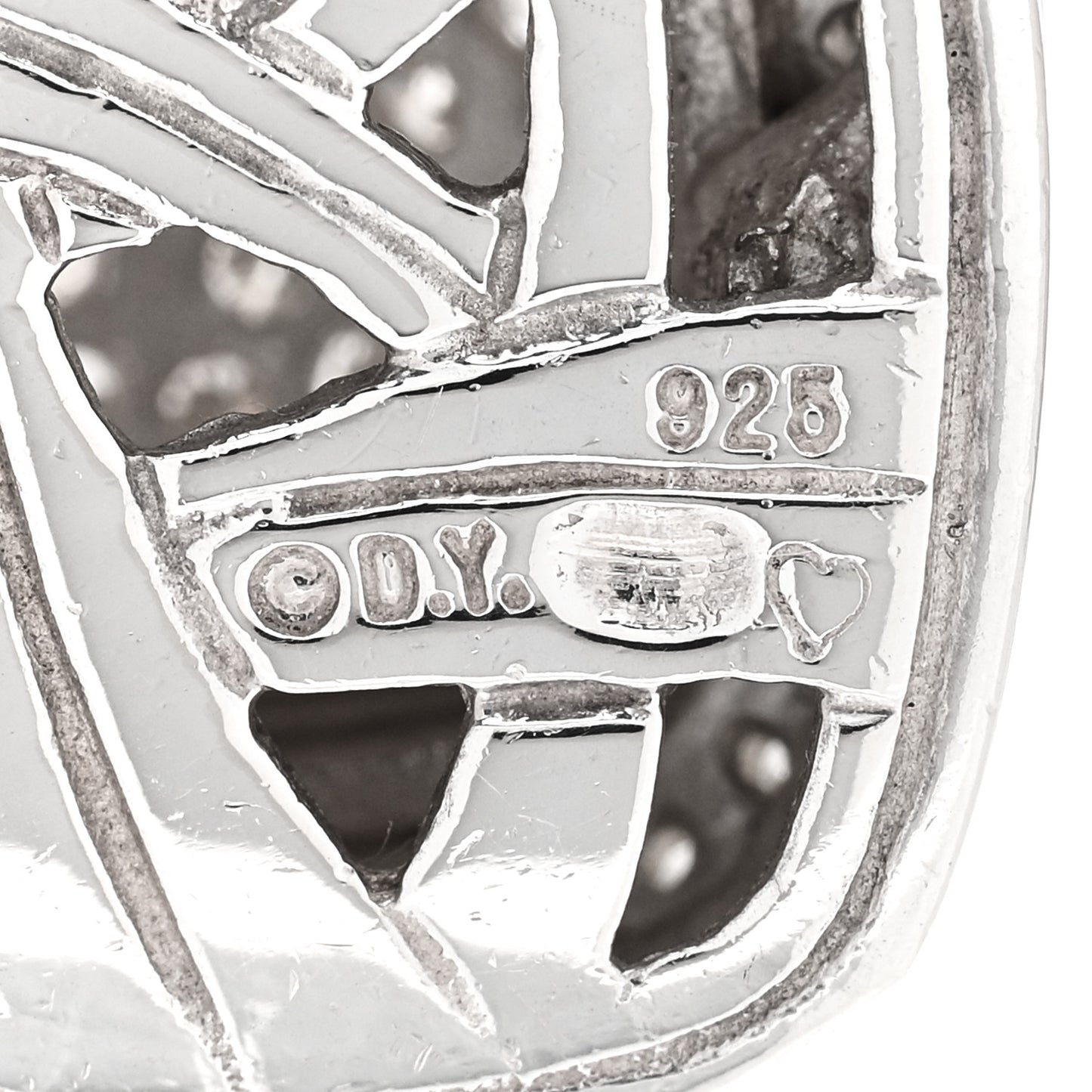 Sterling Silver Pave Diamond 10mm Albion Pendant