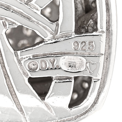 David Yurman Sterling Silver Pave Diamond 10mm Albion Pendant 3 of 3