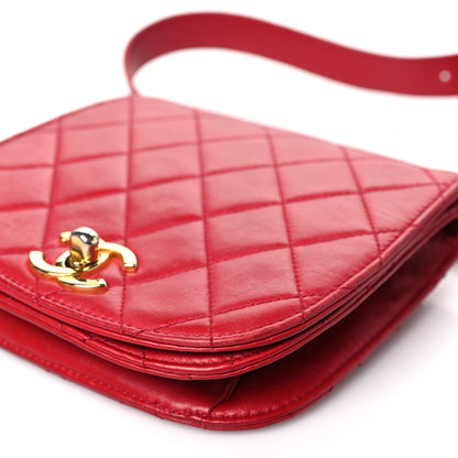 Chanel Lambskin Quilted Flap Waist Belt Bag 75 30 Red 10 of 12