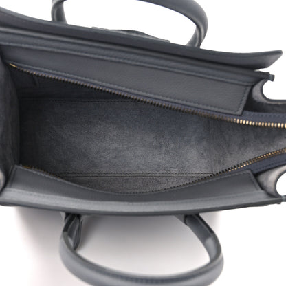 Celine Drummed Calfskin Nano Luggage Kohl 5 of 13