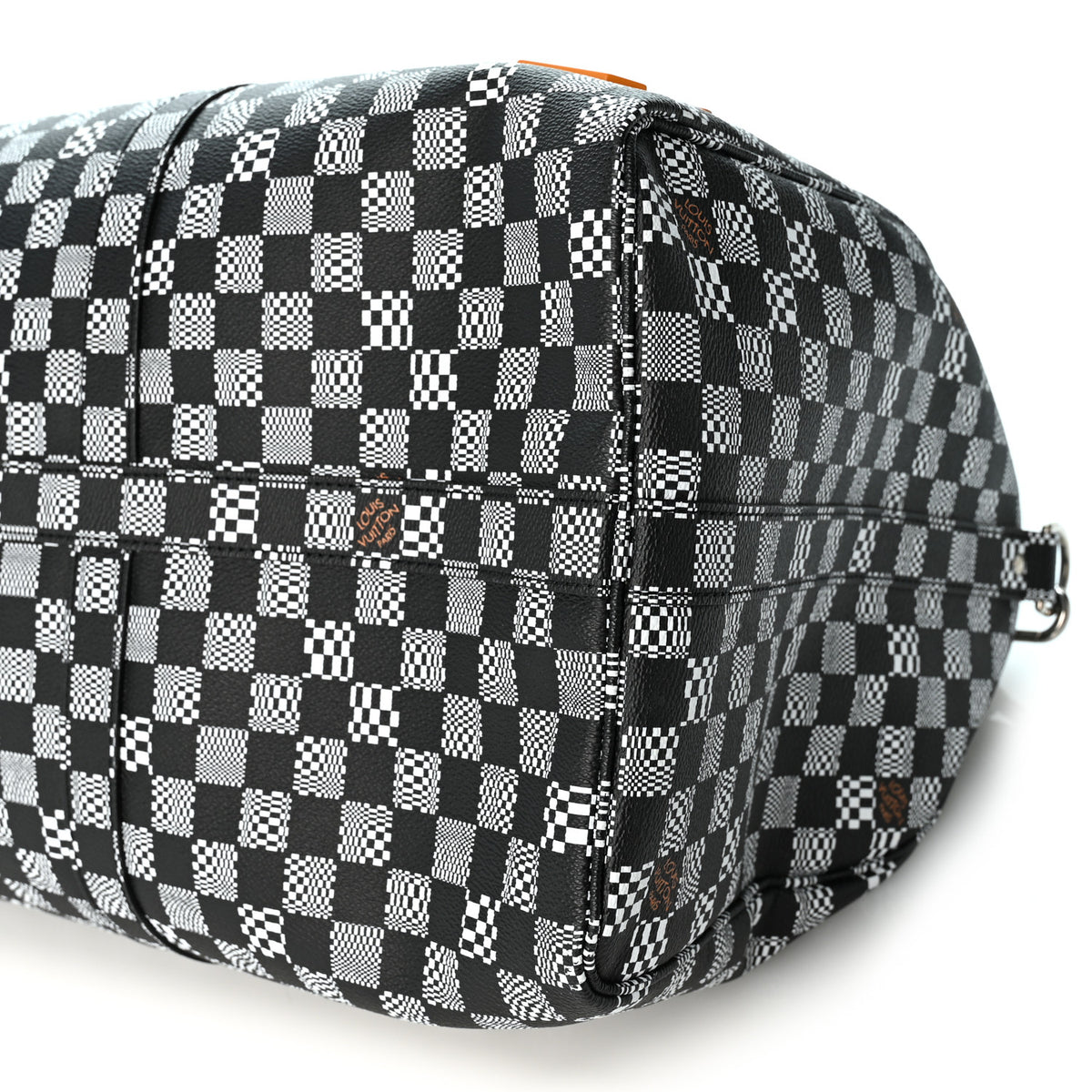 Damier Distorted Keepall Bandouliere 50 Black White