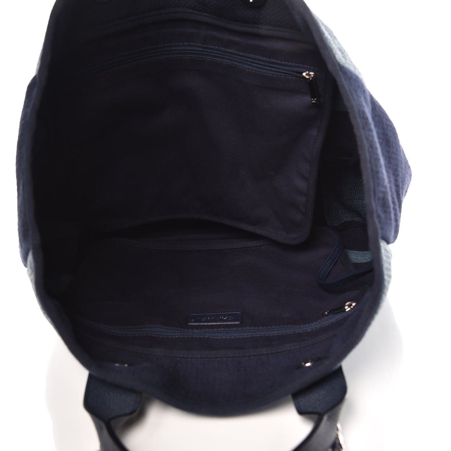 Canvas Large Shopping Tote Dark Blue