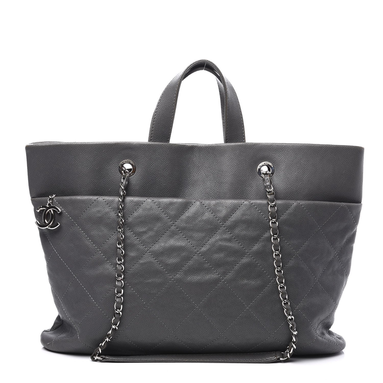 Chanel Caviar Quilted Shopping Tote Grey 1 of 11