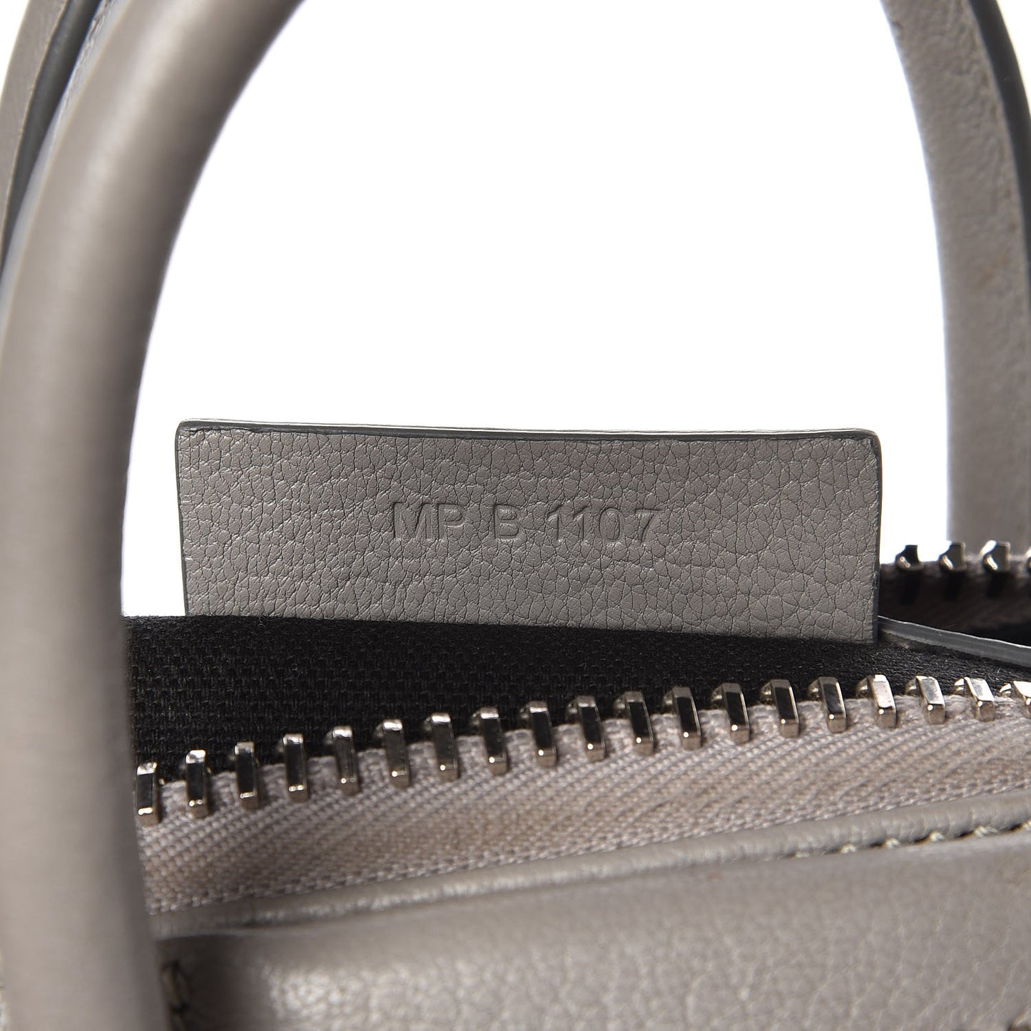 Sugar Goatskin Mini Antigona Pearl Grey