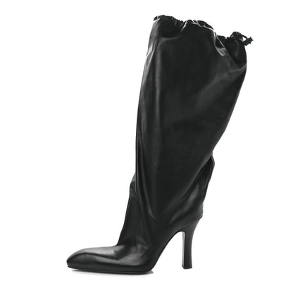Balenciaga Shiny Super Soft Calfskin Falkon 105mm Knee High Boots 37 Black 1 of 8